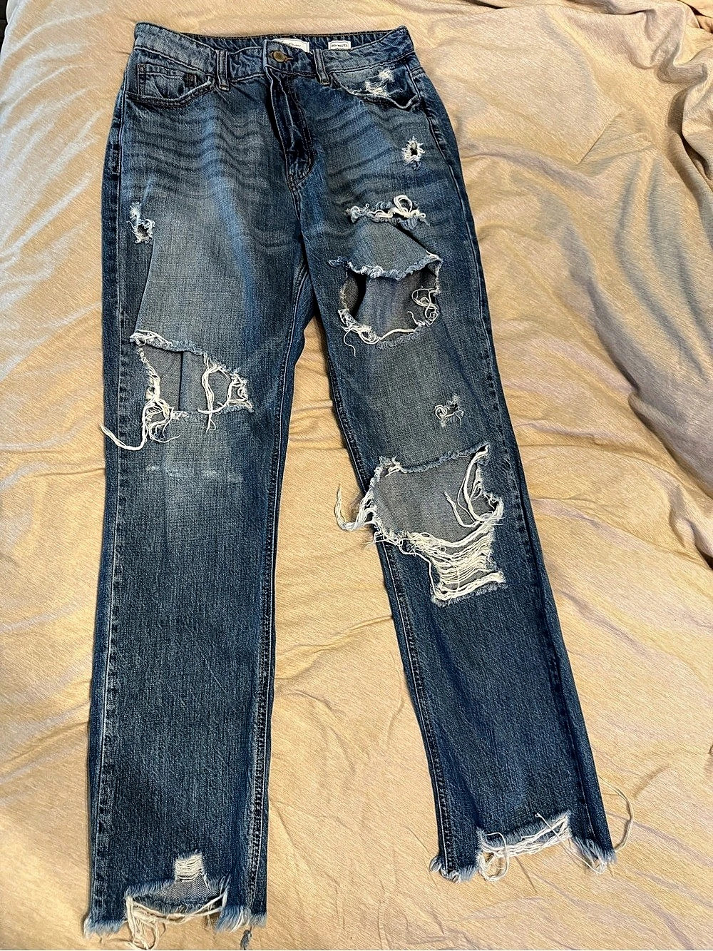 KanCan Signature Skinny Distressed Skinny Jeans Blue Waist 27